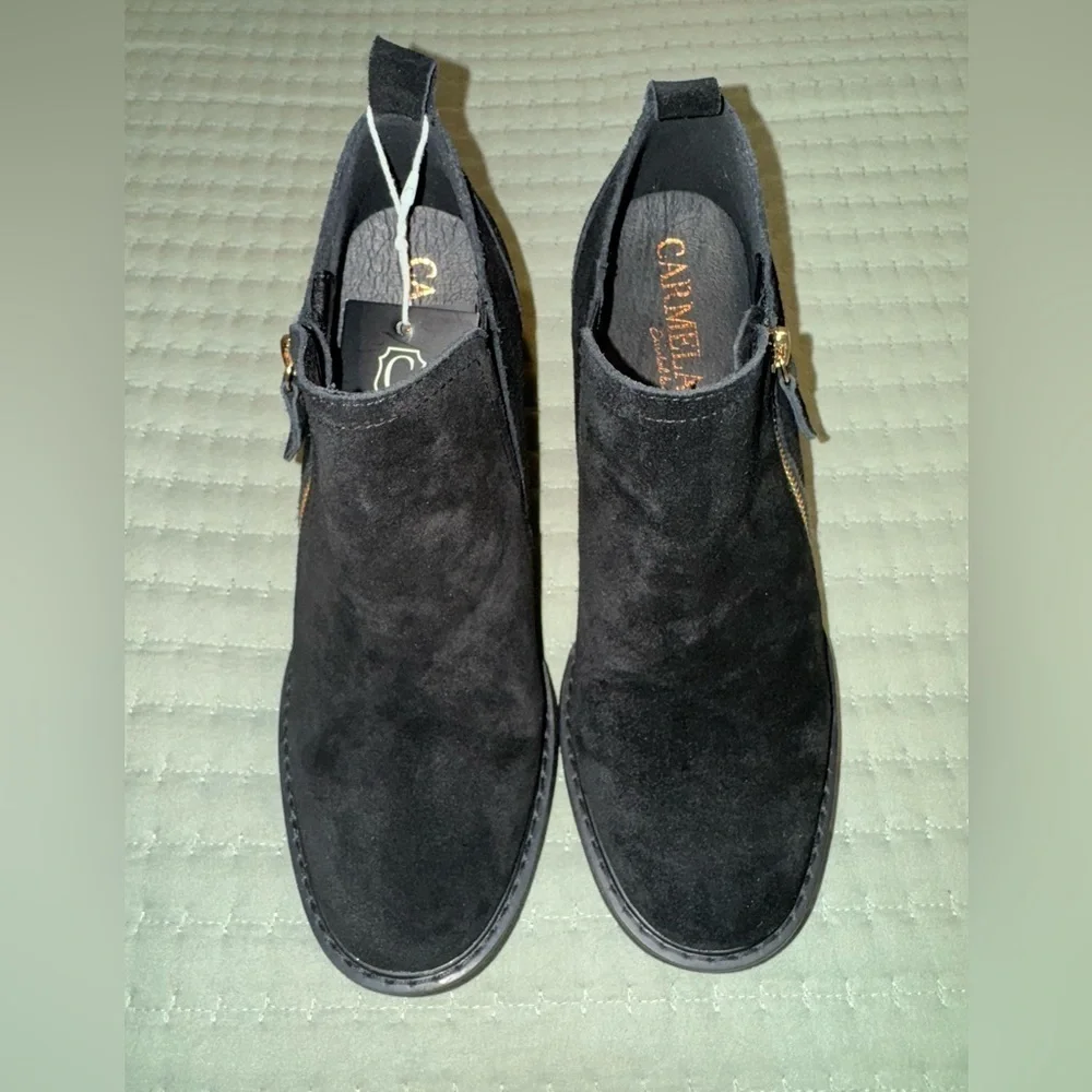 Carmela comfort flex black leather 3in heel ankle/boot Shoes size EU40/US 9 NWT